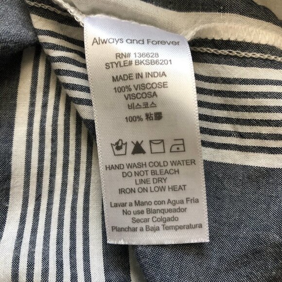 ALWAYS AND FOREVER Gray & White Button-Up Shirt S - Picture 6 of 8